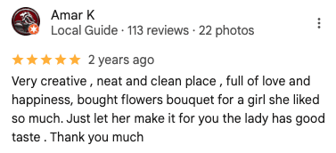 Aventura Flowers Review - Amar K